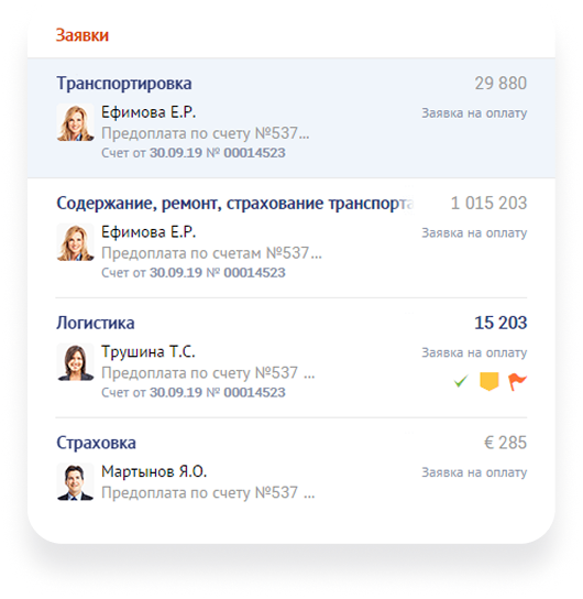 Организация предстоящих выплат